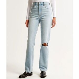 Abercrombie & Fitch Light Blue Wide Leg Jeans